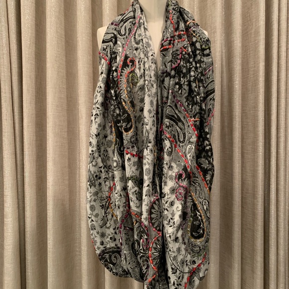 Anthropologie paisley and flower infinity scarf - Picture 2 of 3